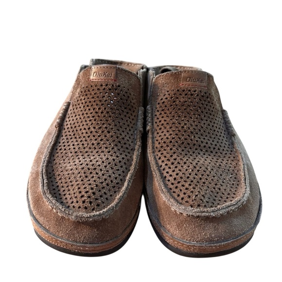 OluKai Moloa Kohana Perforated Leather Slip-On Shoes – Men’s Sz 11 (Brown) main image 8